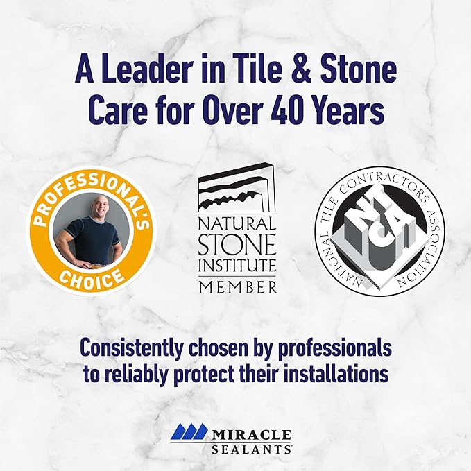Miracle Sealants Tile & Stone Cleaner Concentrate for Natural Stone, Tile & Grout, pH Neutral, Quart, 6 Pack