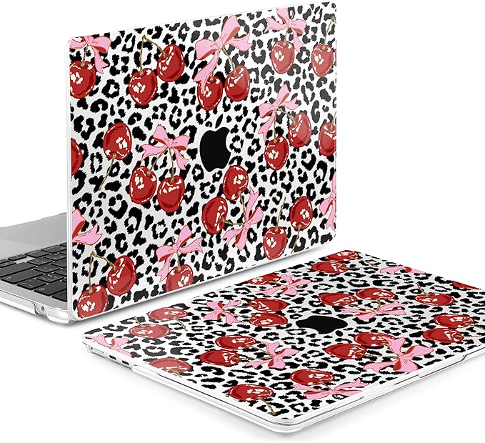 MEEgoodo Case for M5/M4/M3/M2 MacBook Air 13 inch Case 2026 2025 2024 2022, Fit Model A3449/A3240/A3113/A2681, Laptop Hard Shell Compatible with MacBook Air 13.6-inch, Leopard & Cherry