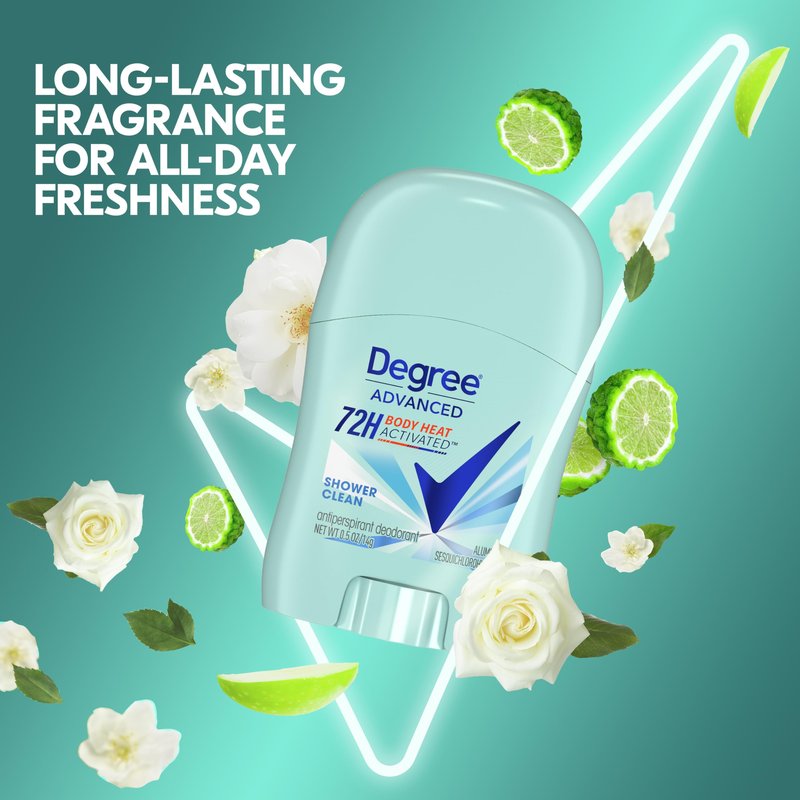 Degree Antiperspirant Deodorant Shower Clean Pack of 36 72-Hour Sweat & Odor Protection Antiperspirant for Women with Body Heat Activated Technology 0.5 oz