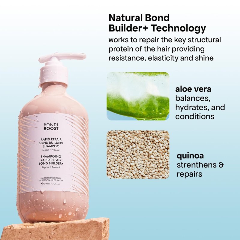 BONDIBOOST Rapid Repair Bond Builder Shampoo - Strengthening Formula for Damaged Hair | 16.90 fl oz