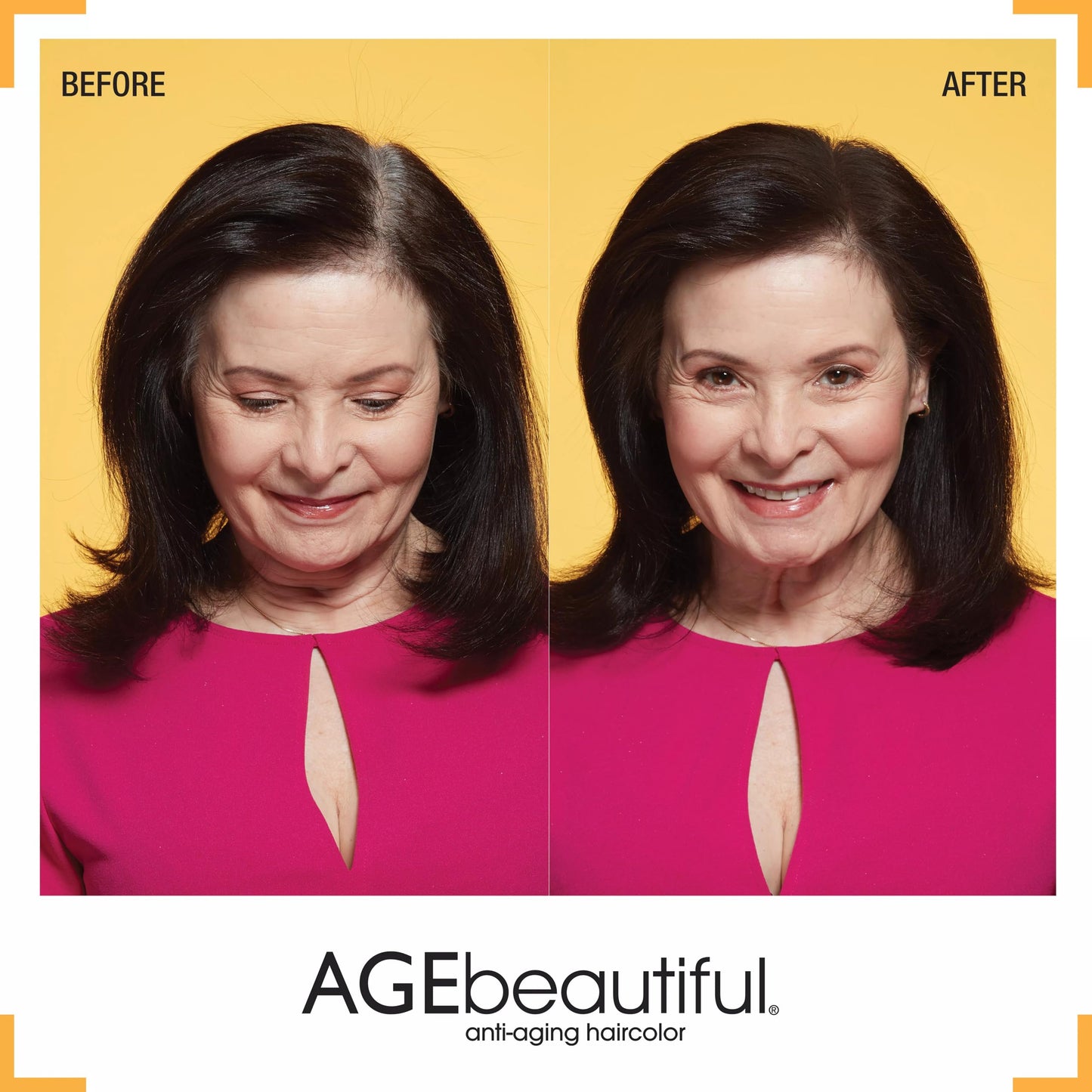 AGE beautiful Root Touch Up Hair Color Spray, Temporary Gray Root Concealer for Roots, Hairline & Thinning Hair, Adds Volume, Water & Sweat Resistant, Medium Brown, 2 Fl Oz