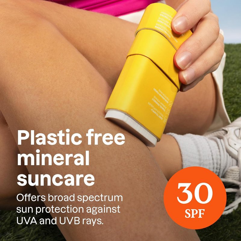 ATTITUDE Mineral Sunscreen Stick - SPF 30 Zinc Oxide, EWG Verified | Vegan, Plastic-Free, Tropical, 2.1 Oz