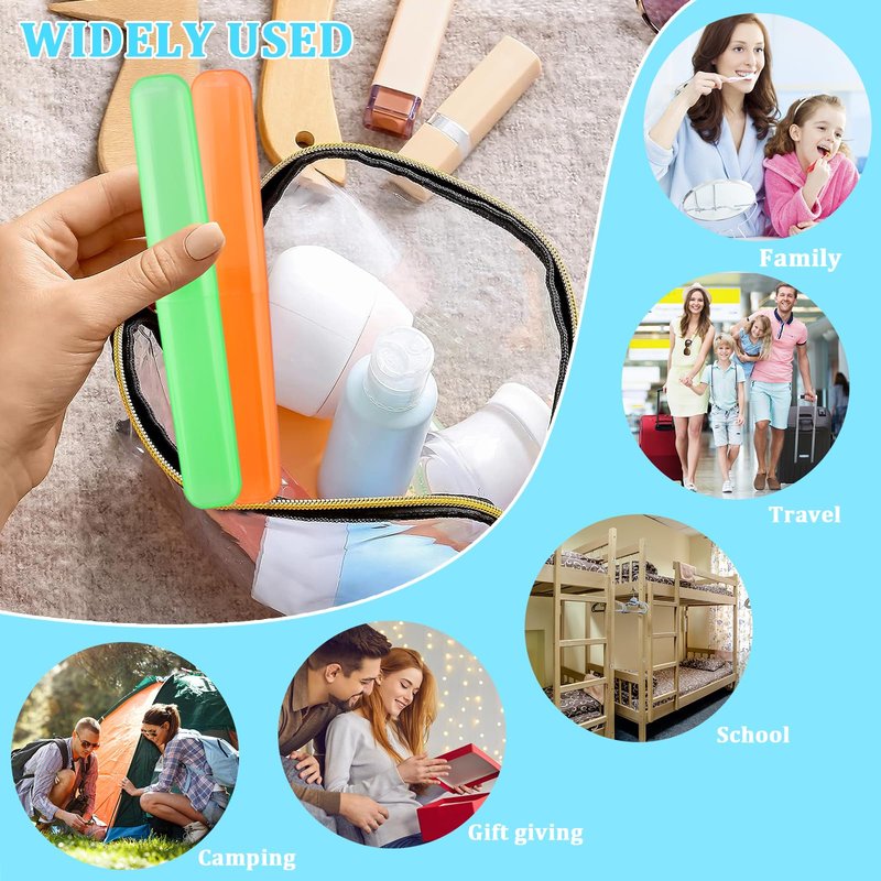 SIKEMAY 150PCS Travel Toothbrush Holder Bulk, Back to School, Classroom Pencil Case for Kids, Toothbrush Case Cover for Travel, Bathroom, Indoor, Outdoor, Trip, Camping, School