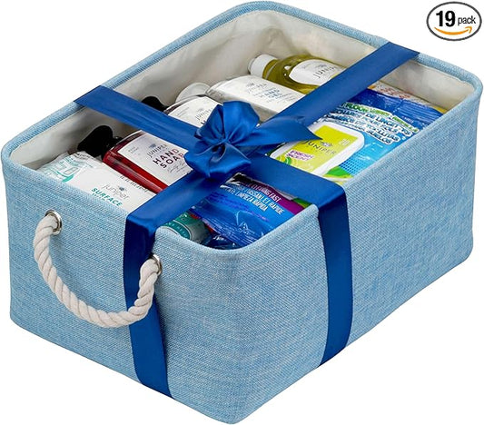 Luxury Cleaning, Supplies Kit, All In One Household Cleaning Essentials Set with Surface-Floor-Hand Cleaners, Laundry Detergent, Dish Soap, Nice Gift for New Homeowners