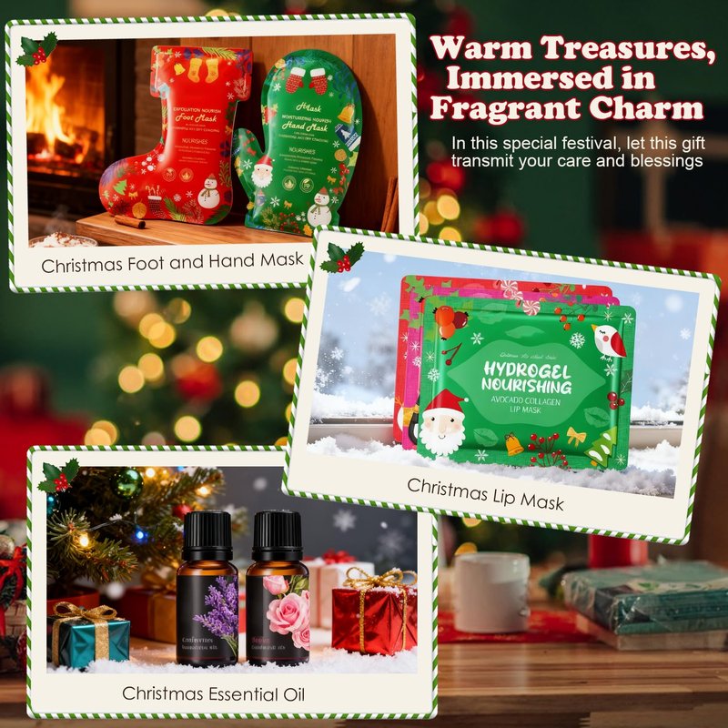 Christmas Gift Sets for Women 2025- Christmas Gift Baskets, Early Christmas Gift Ideas, Relaxing Spa Gift Baskets with Tumbler and Hand Cream for Women, Sister, Mom, Wife, Friend, Christmas Gifts