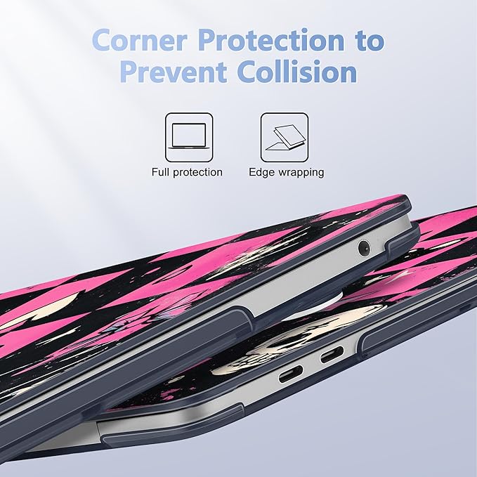 Lepeoac Case for MacBook Pro 13 inch Case M2 2022-2016 A2338 M1 A2251 A2289 A2159 A1989 A1708 A1706, Plastic Hard Shell + Keyboard Cover + Dust Plug, Pop Punk Checkerboard