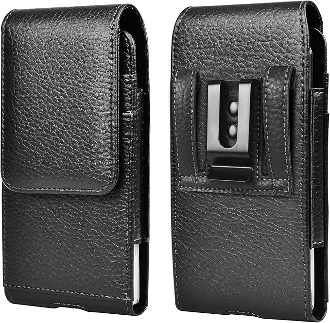Tiflook Phone Holster for Samsung Galaxy S26 Ultra S25 FE S24 S23 S22 S21 S20 A37 A17 A36 A16 A15 5G A26 A56 PU Leather Case Cell Phone Pouch Belt Phone Holder with Belt Clip Carrying Case,Black