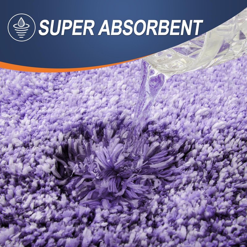 OLANLY Bathroom Runner Rugs Mat 47x17, Extra Soft Absorbent Microfiber Bath Rugs, Rubber Backing, Quick Dry, Washable Long Bath Mats for Bathroom Floor, Tub and Shower, Home Decor Accessories, Violet
