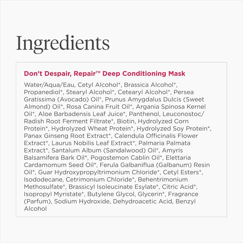 Briogeo Don't Despair, Repair! Deep Conditioning Mask - Protein & Moisture Balance for Dry, Damaged Hair | Vegan & Cruelty-Free