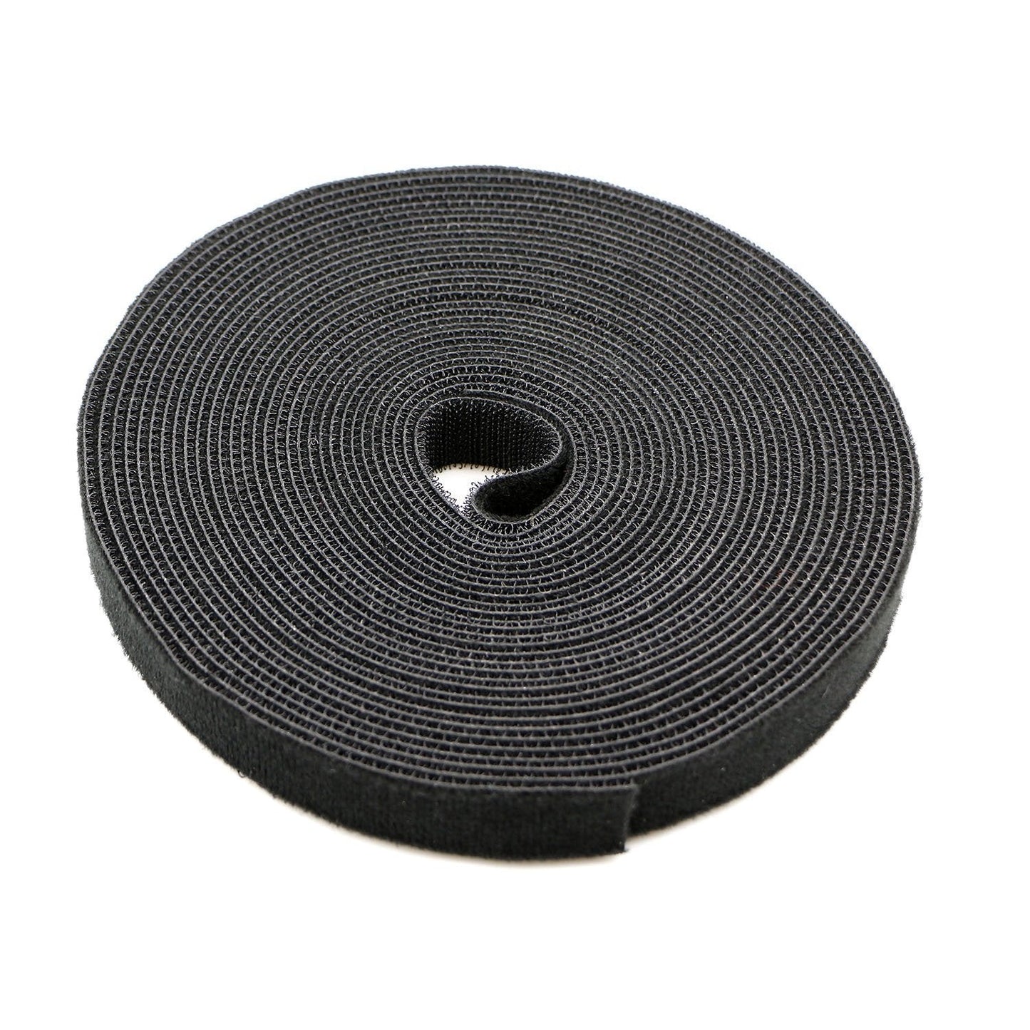 Saisn Reusable Fastening Tape Cable Ties 3/4 Inch Double Side Hook Roll (10 Yard, Black)