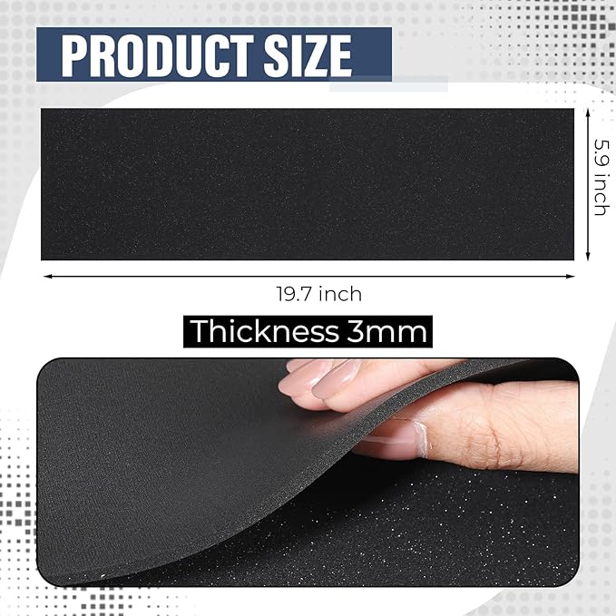 Relaxweex Keyboard Foam for Mechanical Keyboard, Sound Dampening Foam Free Cutting Key Board Mat Foams Black for Key Board Bottom Office Desk Home, 20" x 6"(3mm Thick)