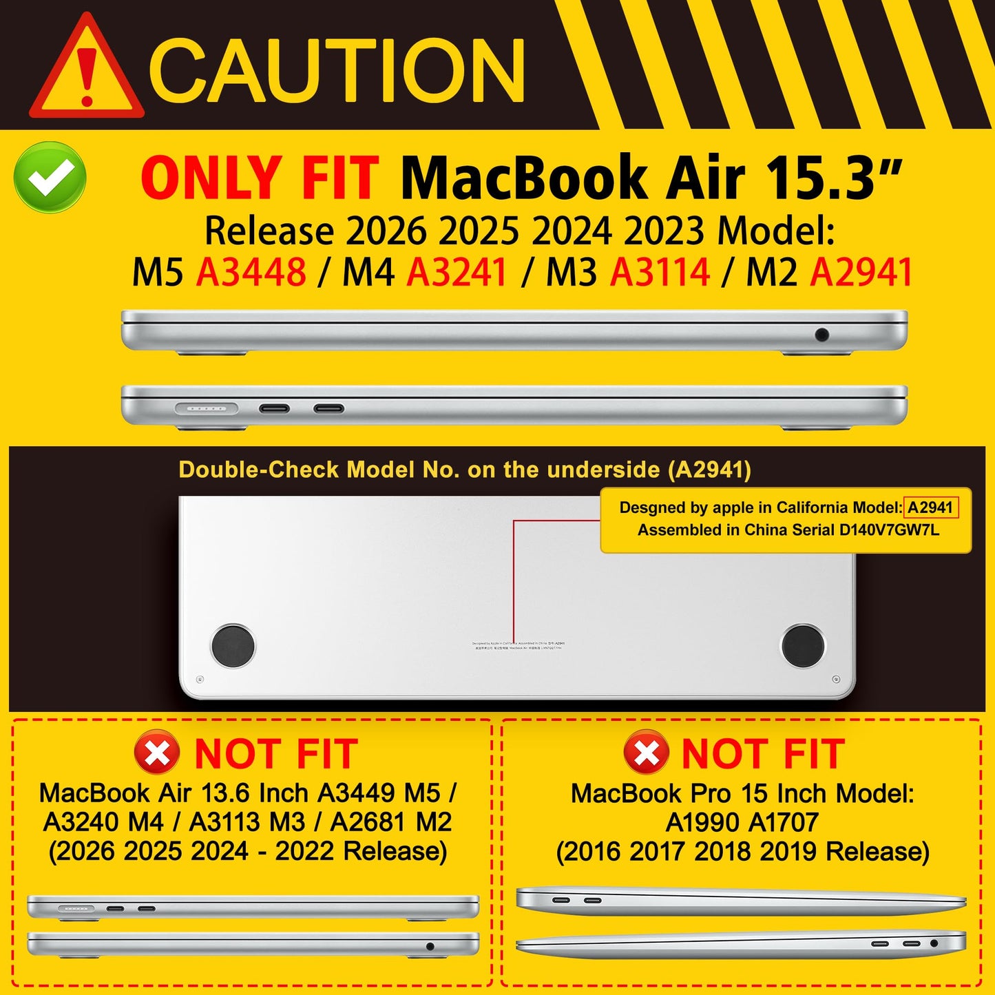 Lepeoac Case for 2026/2025/2024/2023 MacBook Air 15-inch Laptop Release M5 A3448 /M4 A3241 /M3 A3114 /M2 A2941, Stylish Protective Hard Shell Cover for MacBook Air 15.3 inch, Blue Whale