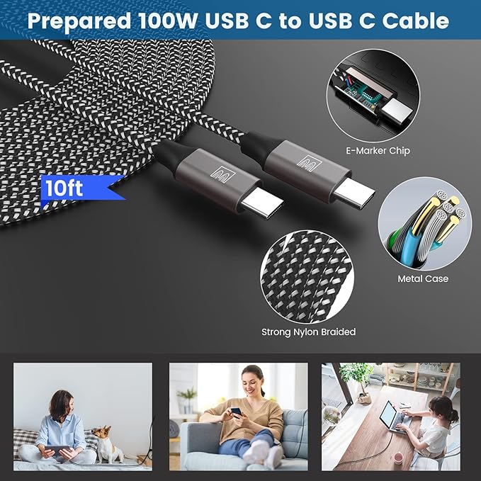 45W Super Fast Charger Type C, [2 Pack] 45 Watt USB-C Charger PD/PPS Wall Charging Block for Samsung Galaxy S26 Ultra/S25 Ultra/S25+/S25/S24/S23 Ultra/S23+/S22 Ultra/S22+, Tab S8(with 2X 10ft Cable)