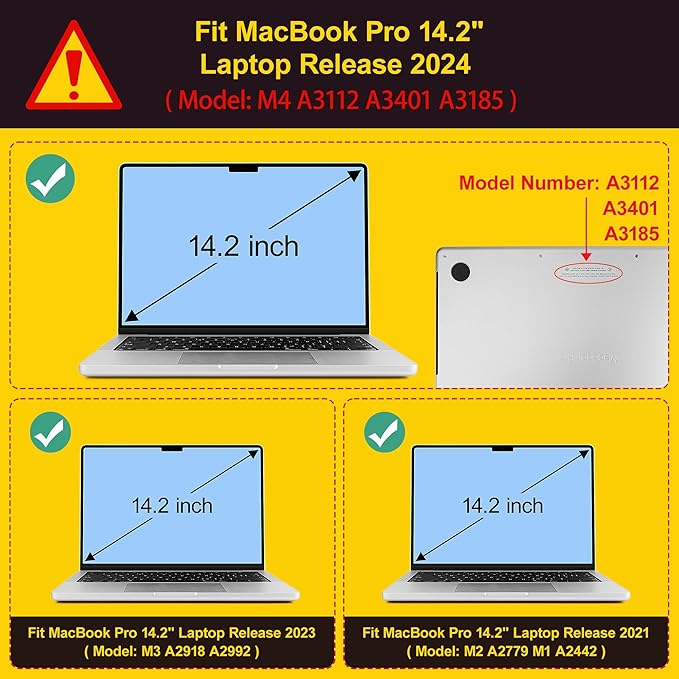 Tuiklol for MacBook Pro 14 Inch Case 2026 2025 2024 2023 2022 2021 Release M5/M4/M3/M2/M1 A2442 Pro/Max,Hard Shell Case with Screen Protector for Touch ID, Rainbow owl