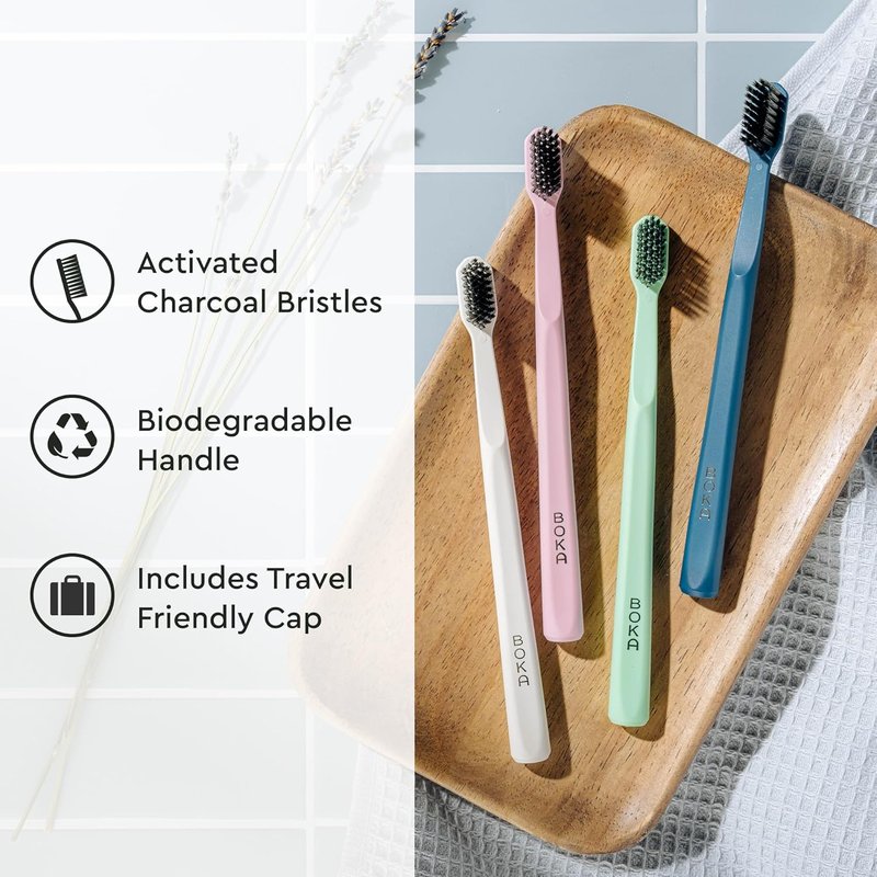 Fluoride Free Toothpaste - Nano Hydroxyapatite Mint 4oz | Classic Manual Toothbrush & Tongue Scraper Set for Adults & Kids