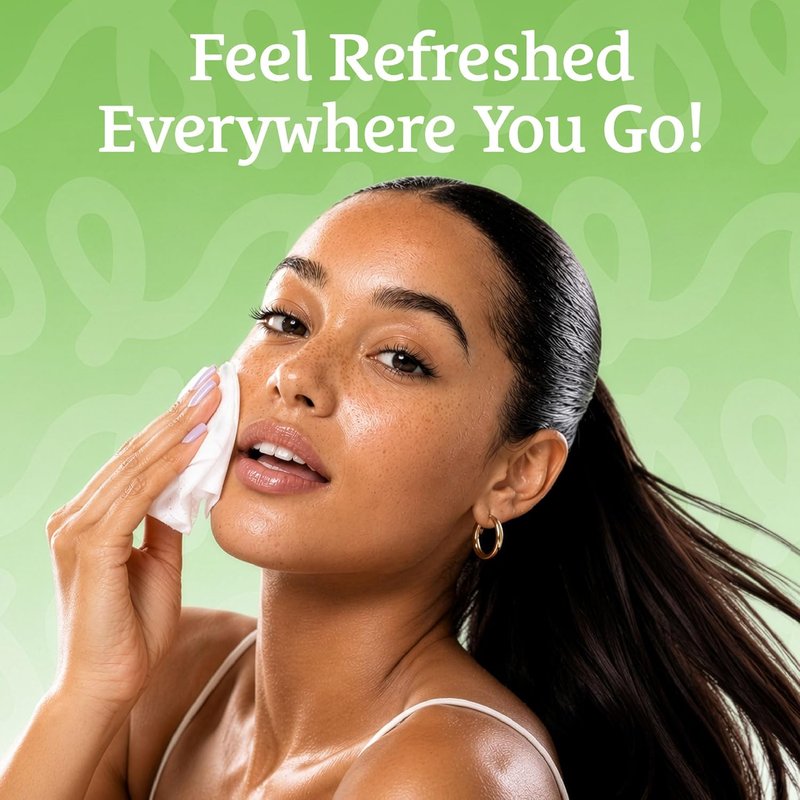 Makeup Cleansing Wipes - Gentle Aloe Vera Face Wipes for All Skin Types | 50 Count Pack of 2