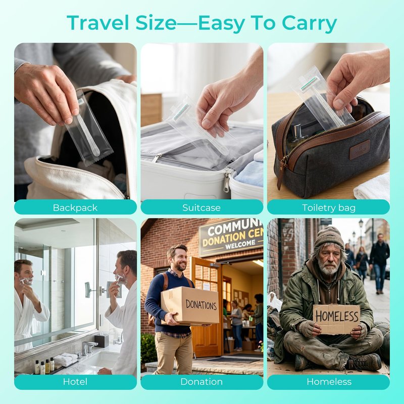 Disposable Razors, White Bulk Razors With Knife Caps, Individually Packaged, Razors In Bulk Suitable For Hotels, Shelters, Homeless People, Nursing Homes, Charities, Churches (100-PACK)