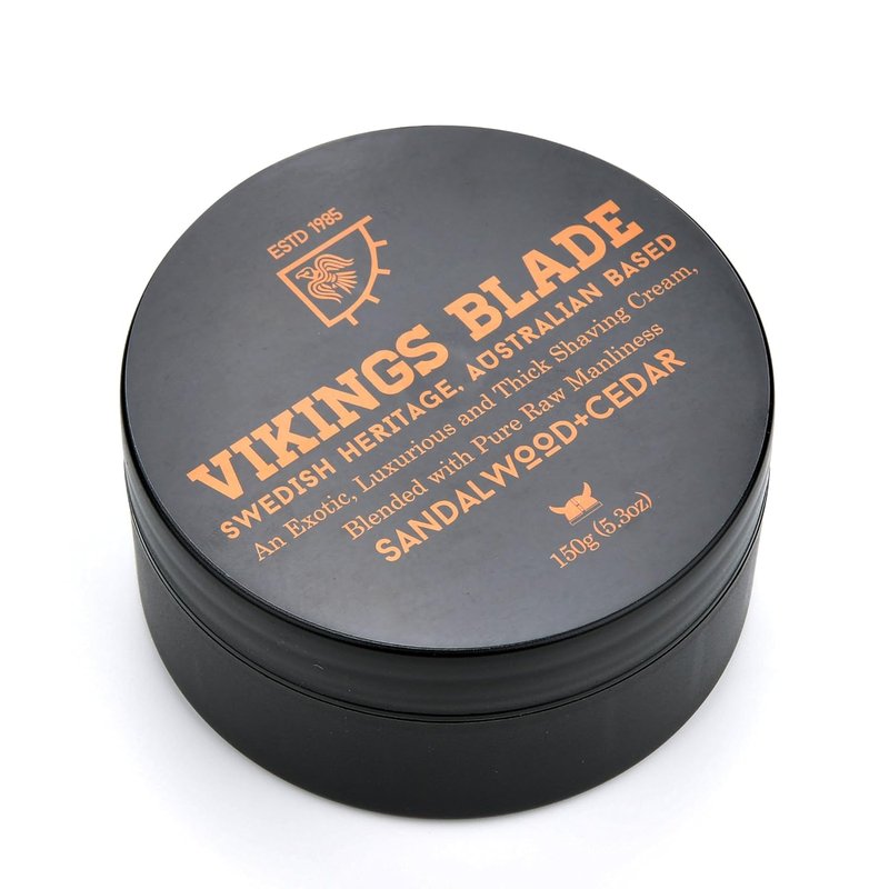 VIKINGS BLADE Luxury Shaving Cream - Sandalwood & Cedar | Silky Smooth Foaming Formula for a Refreshing Shave