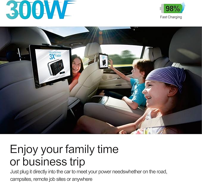 300W Car Power Inverter 12V to 110V Car Outlet Adapter