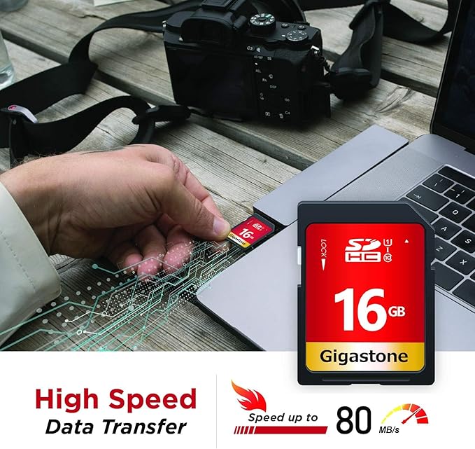 GIGASTONE 16GB SD Card 100-Pack UHS-I U1 Class 10 SDHC Memory Card High Speed Full HD Video Compatible with Digital Camera, SPYPOINT TACTACAM Trail
