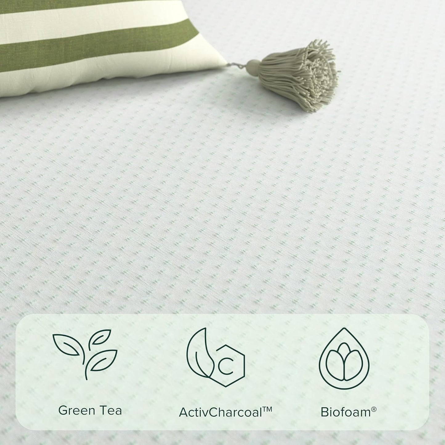 Zinus 8 Inch Green Tea Memory Foam Mattress - Short Queen | Fiberglass Free & CertiPUR-US Certified