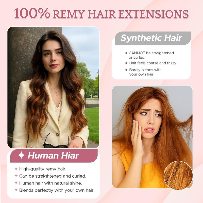 Clip-In Hair Extensions - Real Human Hair, 12 Inch, Dark Brown, Straight | Add Volume & Length for Daily Wear