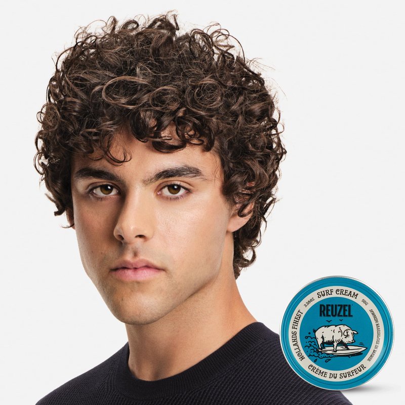 REUZEL Surf Texture and Definition Cream, Light All Day Hold, Water Soluble Styling, Matte Finish & Flake Free, For All Hairstyles, 3.38 oz