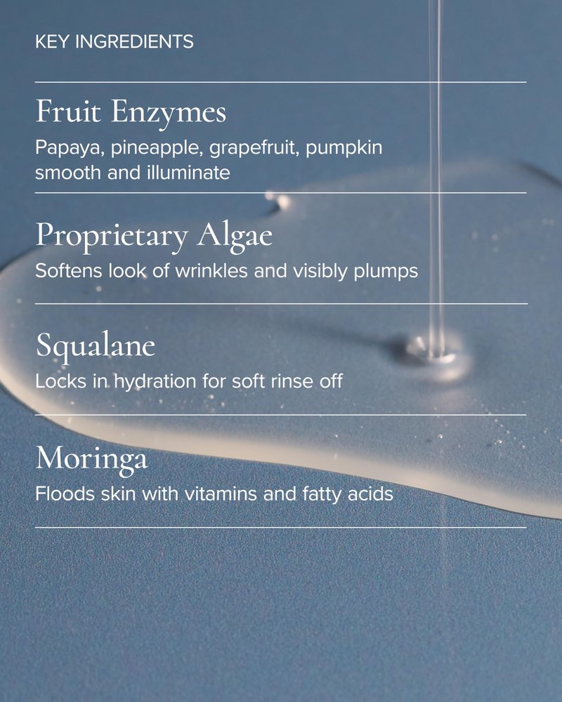 MARA Algae Enzyme Cleansing Oil – Gentle Makeup Remover with Fruit Enzymes, Marine Algae & Antioxidant Oils – Hydrating Face Cleanser for Pores, Sunscreen & Waterproof Makeup (4oz / 120mL)