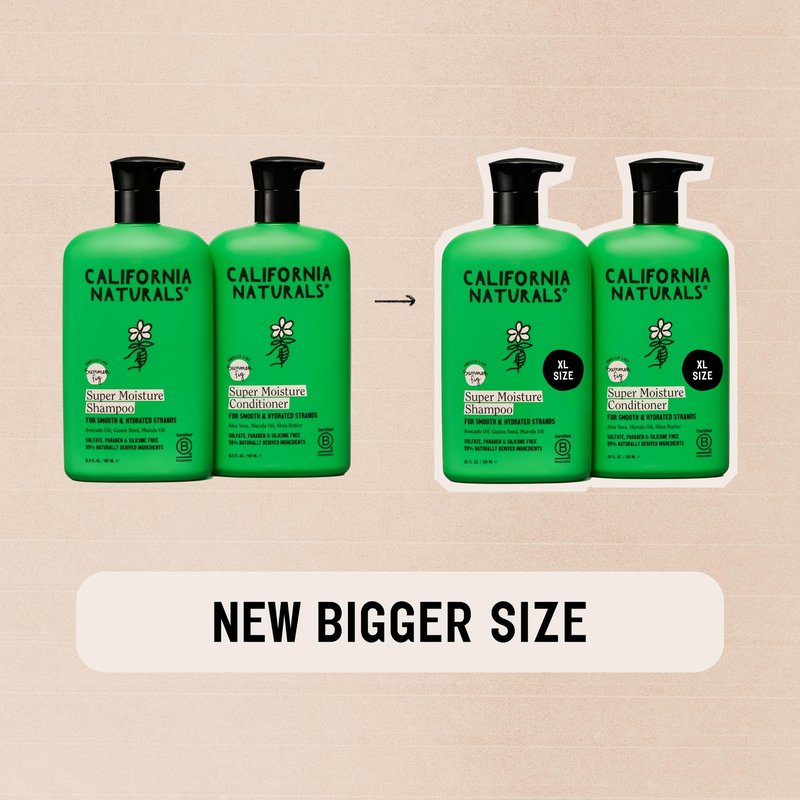 California Naturals Super Moisture Summer Fig Shampoo and Conditioner Set for Damaged Dry Hair Care Bundle for Women & Men, Natural, Vegan, Cruelty, Silicone, Paraben & Sulfate Free, Color Safe, 20 oz