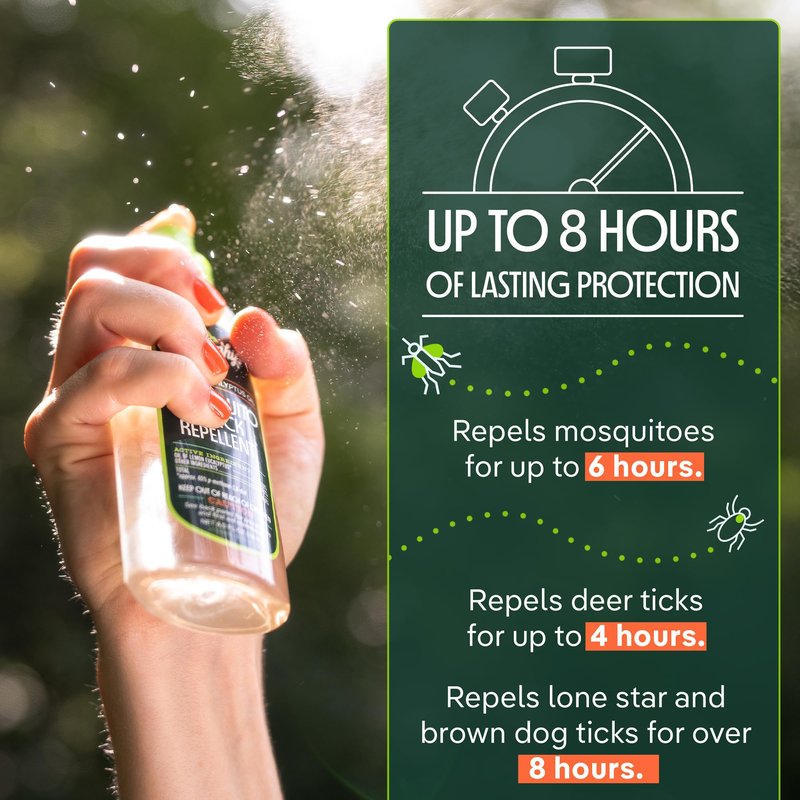 Murphy's Naturals Mosquito & Tick Bug Repellent Spray, Oil of Lemon Eucalyptus for Skin + Outdoor Gear, 4 Ounce Pump, 2-Pack