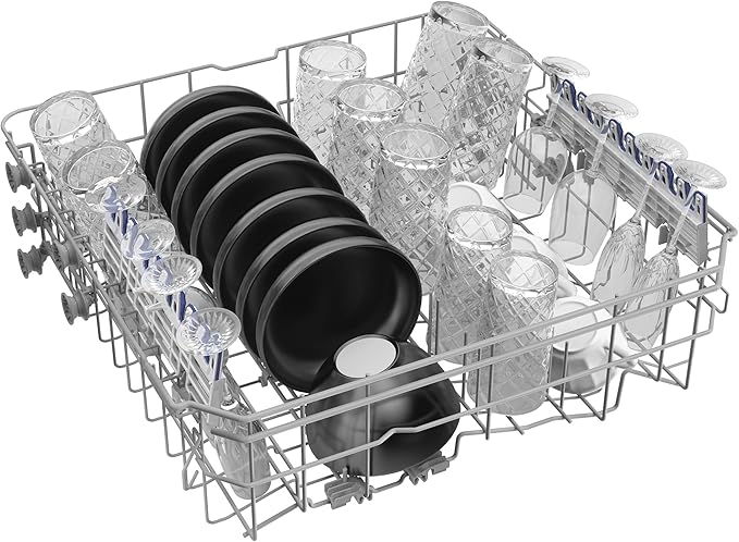 Empava 24 Inch Built-in Dishwasher, Stainless Steel Tub, 15 Place Settings, 8 Wash Cycles, Top Control, Auto Door Dry, 49 dB Ultra Quiet, Energy Star & UL Certified