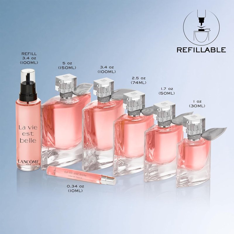 Lancôme La Vie Est Belle Eau de Parfum | Long-Lasting Floral Fragrance with Iris, Patchouli & Vanilla - 3.4 oz