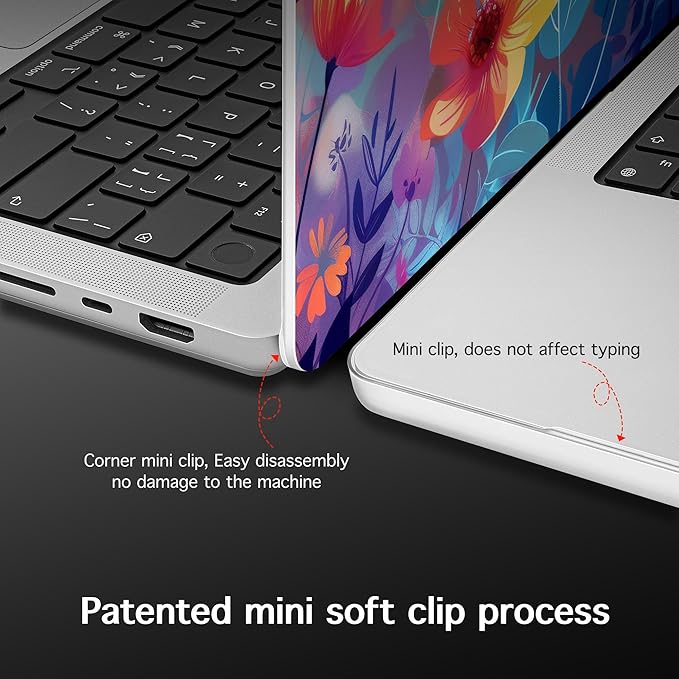 Lepeoac Case for MacBook Pro 16 inch Case 2026-2021 | M5 A3429 A3428 M4 M3 M2 M1 Pro/Max | Protective Hard Shell Laptop Cover with Screen Protector & Keyboard Cover | Flowers & Butterflies
