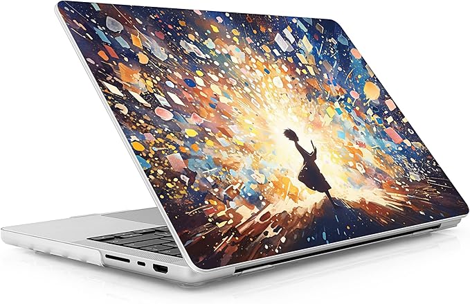 Lepeoac Case for MacBook Pro 16 inch Case 2026-2021 | M5 A3429 A3428 M4 M3 M2 M1 Pro/Max | Protective Hard Shell Laptop Cover with Screen Protector & Keyboard Cover | Colorful Lights & Stars