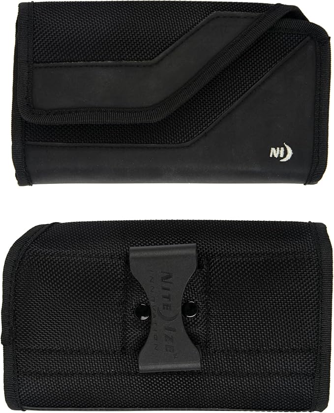 Nite Ize Clip Case Sideways Universal Rugged Holster - Belt Clip Phone Case for Easy Access - Heavy Duty & Protective - Multi-Purpose - Durable Design - Horizontal, XL