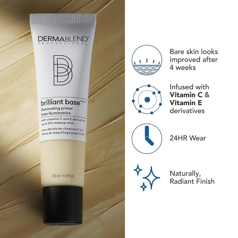 Dermablend Illuminating Primer - Niacinamide & Shea Butter Formula for Radiant Skin | 1 Fl Oz