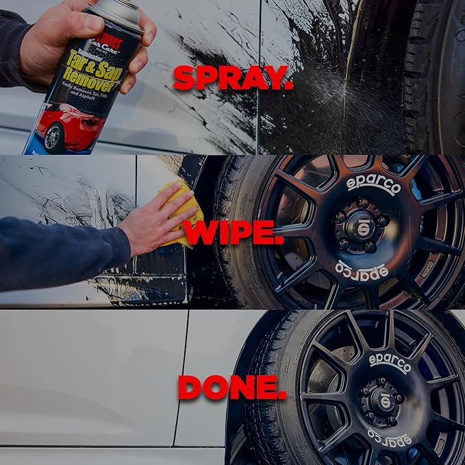 Stoner Car Care 91154 Tarminator Tar, Sap, and Asphalt Remover â Fast Acting Tar and Sap Remover for Cars â Clear Coat Safe Auto Cleaner for Paint, Chrome and Wheels â 10 oz