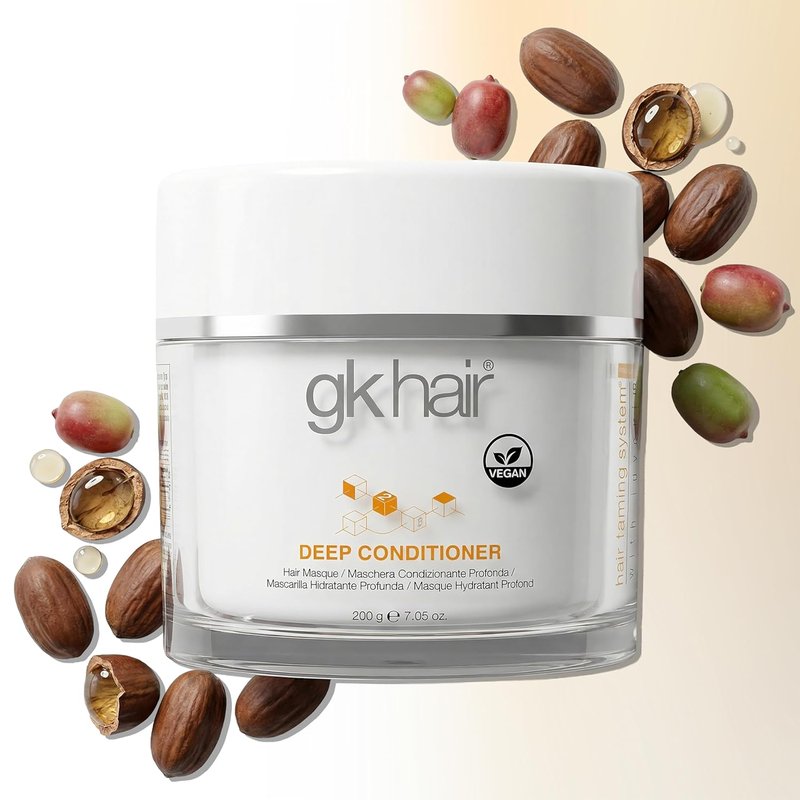 GK HAIR Vegan Deep Conditioner Hair Masque | Jojoba Oil & Natural Extracts for Hydrated, Revitalized Hair - 7.05 Oz