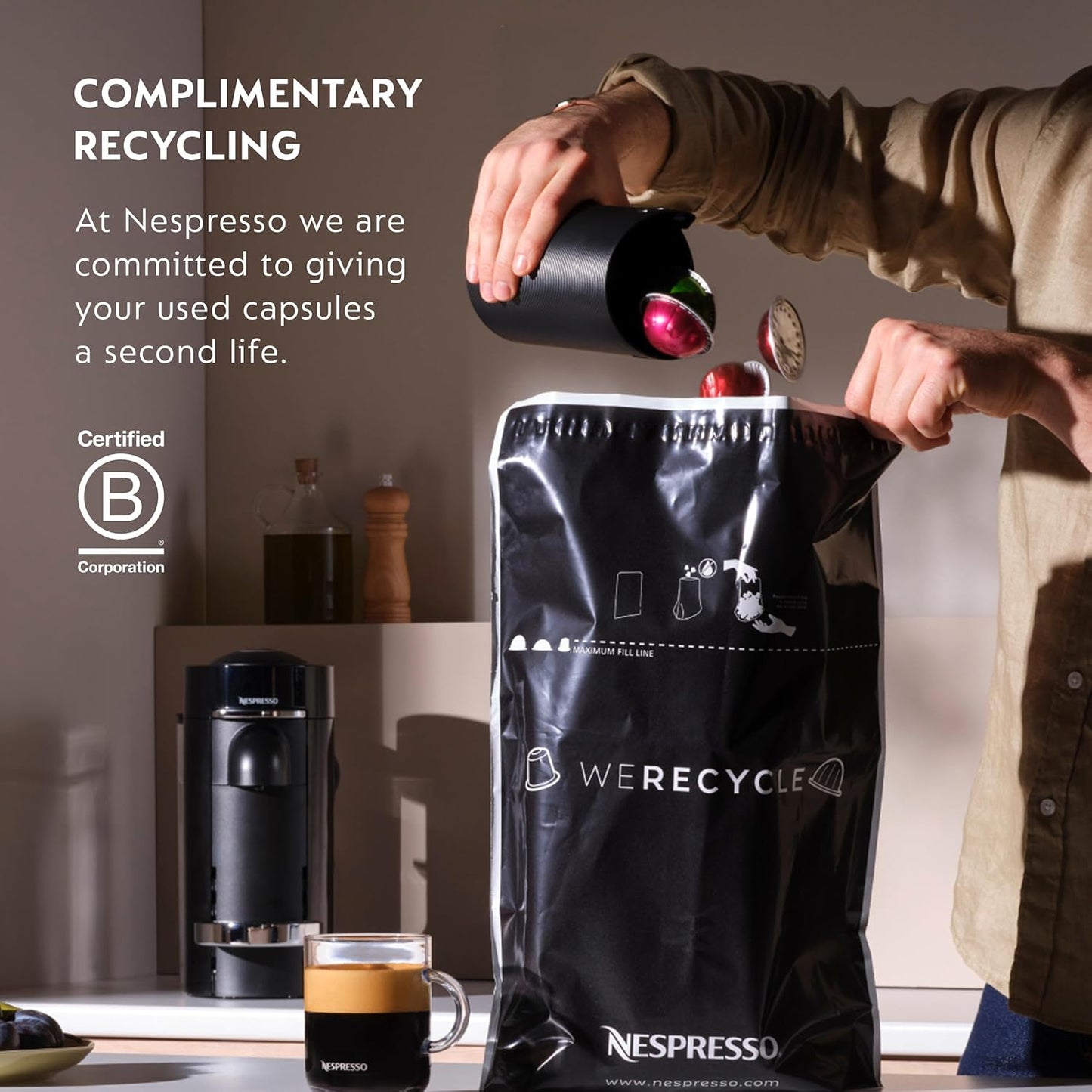Nespresso | Samra Origins by The Weeknd Double Espresso Coffee Pods - Light Roast, 20-Count, 2.7 fl. Oz.