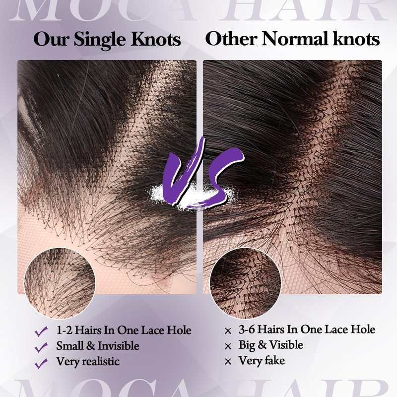 2x6 HD Lace Closure 16 Inch, SKINLIKE 0.095mm Ultra-thin Invisible Real Swiss Lace Closure Only,Straight RAW Virgin Human Hair Single Knot Pre-Plucked with Baby Hair