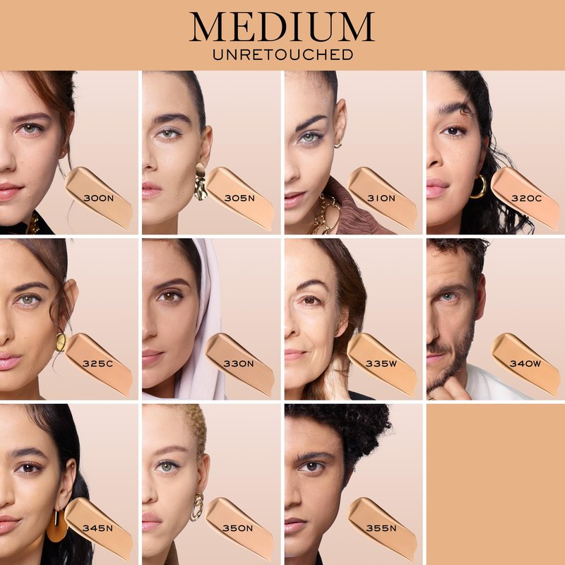 Lancôme Teint Idole Ultra Wear Natural Matte Foundation- Longwear, Medium-Full Coverage, Natural Finish, Waterproof & Hydrating - 325C (Medium Skin with Cool/Rosy Undertones), 1 Fl Oz