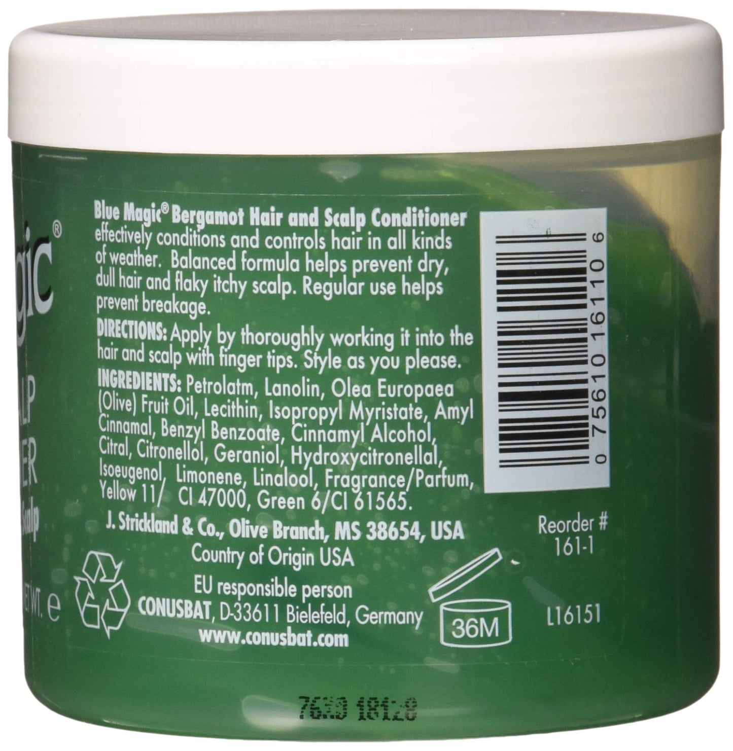 Blue Magic Bergamot Hair & Scalp Conditioner, 12 oz (340 g) (Pack of 6)
