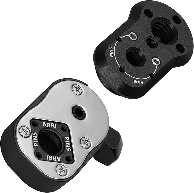 KONDOR BLUE | Mini Lock Quick Release Plate System | NATO Rail, ARRI-Style Anti-Twist, 1/4-20 & 3/8-16 Mounts, Zero Play Locking for Monitors, Arms, Accessories | Raven Black