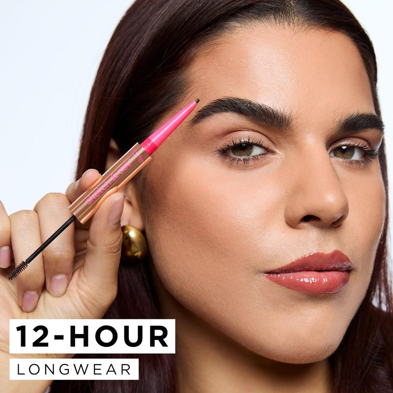 tarte big ego sketch & set brow pencil & tinted gel – 2-in-1 Precision Waterproof Eyebrow Pencil & Gel to Shape, Thicker-looking Brows, Vegan & Cruelty-Free, full size, golden blonde
