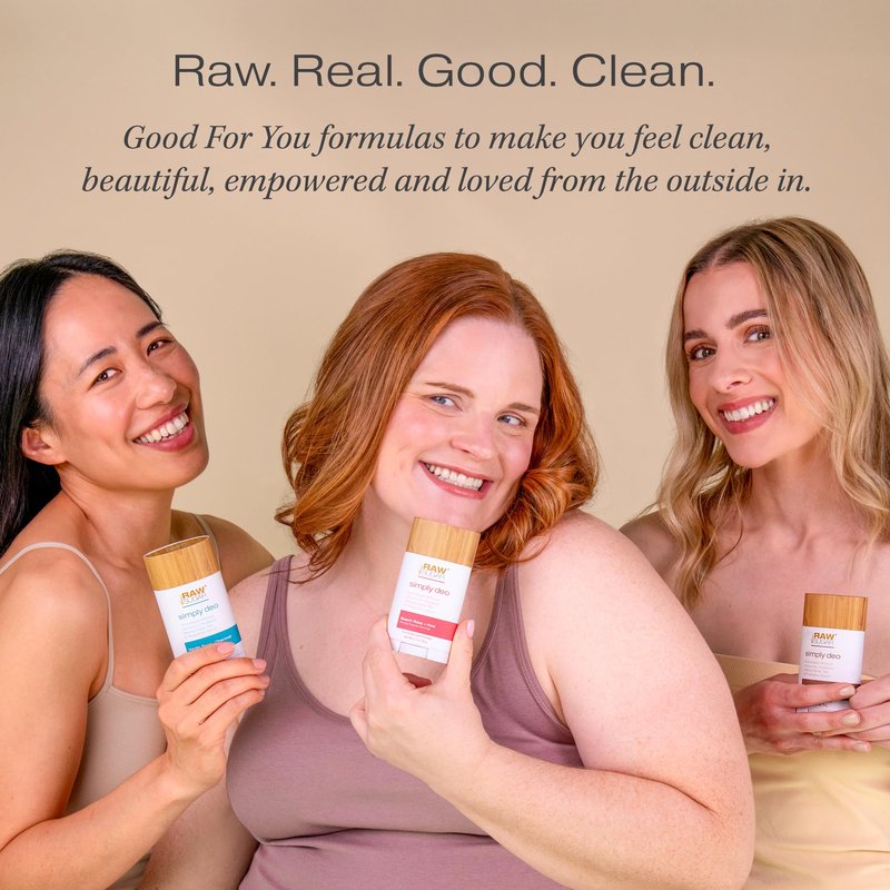 RAW SUGAR Deodorant Stick, Simply Deo Variety Bundle (Pack of 3) Whole Body Deodorant for Women & Men, Clean Formulated without Aluminum, Baking Soda, Talc & Parabens, Variety Pack