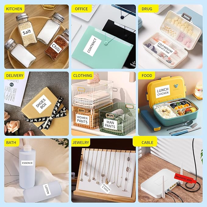 200 Pcs Cable Labels - Waterproof Wire Cord Label, Tear Resistant Wire Labels, Self Adhesive Cord Organizing Label, for Cable Management, Compatible with PUQU AQ20 Label Makers(Yellow) 30x90mm