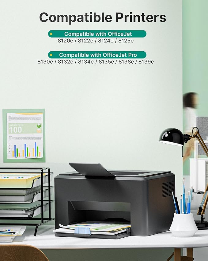 SHEENGO Comaptible Remplacement Ink Cartridge for 923 4 Pack Without Chip