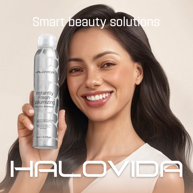 HALOVIDA Dry Shampoo for Women, Invisible Dry Shampoo Spray for Dark Hair Leaves No White Residue, Absorb Oils, Volumizing & Refresh Hair for 72 Hours, 5.07 Fl Oz (Pack of 2)