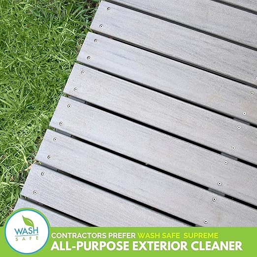 Wash Safeâ¢ SPRAY & CLEAN Commercial-Strength Composite Deck Cleaner | Remove Black Stains | Cleans Up to 1,500 sq. ft. | Deep Set Cleaning, 1 Gal.