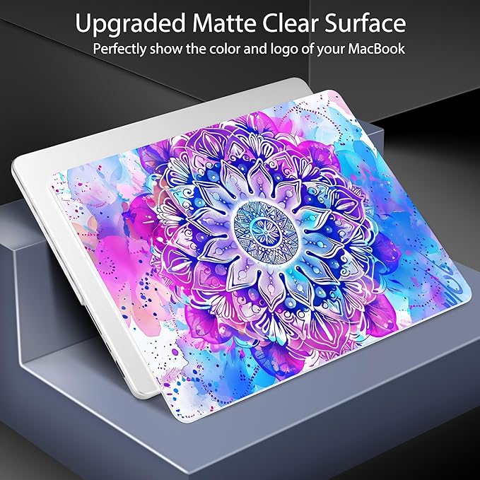 Lepeoac Case for MacBook Pro 16 inch Case 2026-2021 | M5 A3429 A3428 M4 M3 M2 M1 Pro/Max | Protective Hard Shell Laptop Cover with Screen Protector & Keyboard Cover | Mandala